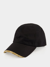 Gucci Black Cotton Canvas Baseball Hat