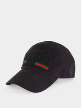 Gucci Black Cotton Embroidered Baseball Cap