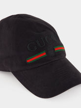 Gucci Black Cotton Embroidered Baseball Cap