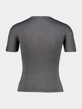 Gucci Grey Silk Jersey T-Shirt with Embroidery