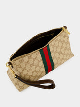 Gucci Sand and Brown Small GG Pouch with Web