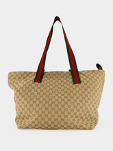 Gucci Sand and Brown GG Medium Tote Bag in Canvas
