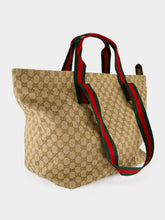 Gucci Sand and Brown GG Medium Tote Bag in Canvas