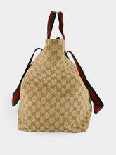 Gucci Sand and Brown GG Medium Tote Bag in Canvas