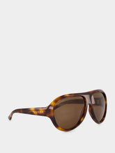 Gucci Brown Tortoiseshell Pilot Sunglasses