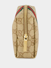 Gucci Sand and Brown GG Cosmetic Case with Web