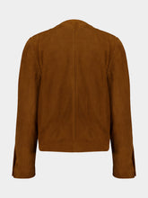 Saint Laurent Rhum Ambre Short Suede Lambskin Jacket