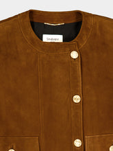 Saint Laurent Rhum Ambre Short Suede Lambskin Jacket