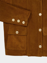 Saint Laurent Rhum Ambre Short Suede Lambskin Jacket