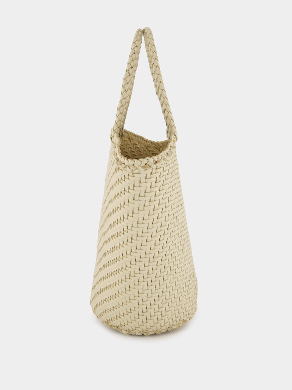 Pearl Myra Woven Leather Basket Bag