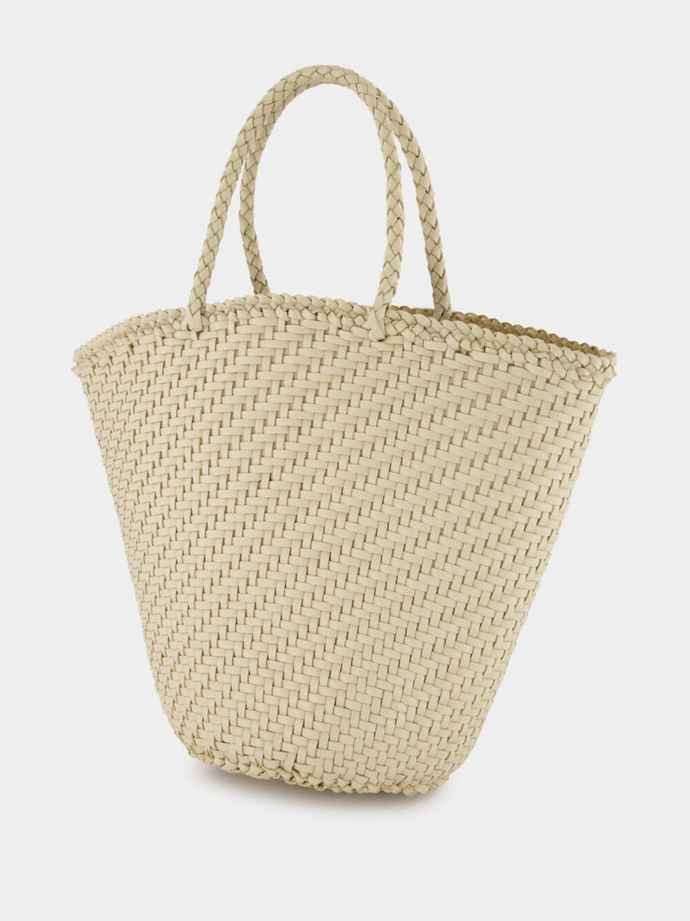 Pearl Myra Woven Leather Basket Bag