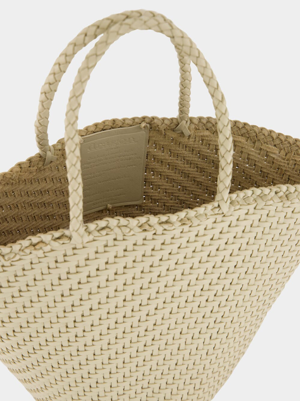 Pearl Myra Woven Leather Basket Bag