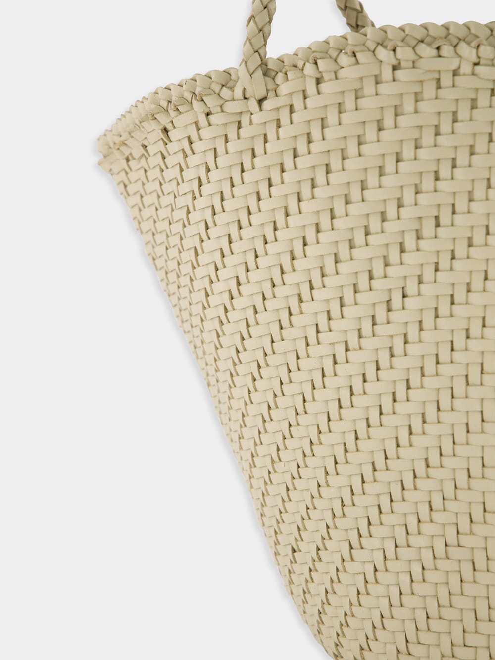 Pearl Myra Woven Leather Basket Bag