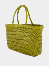 Dragon Diffusion Bamboo Green Mini Flat Gora Leather Tote