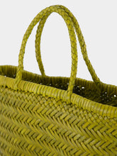 Dragon Diffusion Bamboo Green Mini Flat Gora Leather Tote