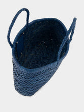 Dragon Diffusion Ocean Blue Mini Flat Gora Leather Tote