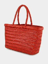 Dragon Diffusion Mini Flat Gora Basket Bag in Poppy Red