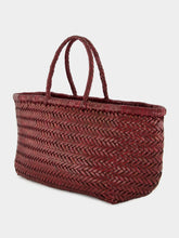 Dragon Diffusion Bordo Triple Jump Small Woven Leather Tote