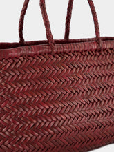 Dragon Diffusion Bordo Triple Jump Small Woven Leather Tote