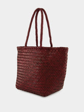 Dragon Diffusion Bordo Grace Basket Small Woven Leather Tote