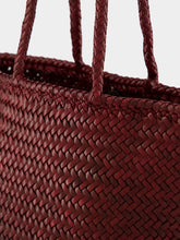 Dragon Diffusion Bordo Grace Basket Small Woven Leather Tote