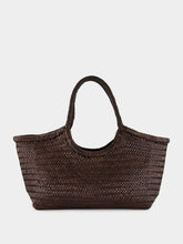Dragon Diffusion Dark Brown Nantucket Big Woven Leather Tote