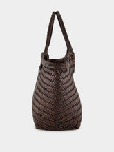 Dragon Diffusion Dark Brown Nantucket Big Woven Leather Tote