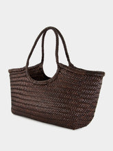 Dragon Diffusion Dark Brown Nantucket Big Woven Leather Tote