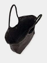 Dragon Diffusion Nantucket Optical Woven Leather Tote in Black