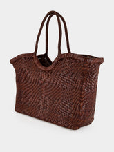 Dragon Diffusion Nantucket Optical Woven Leather Tote in Brown