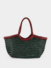 Dragon Diffusion Nantucket Small Forest and Bordeaux Woven Tote