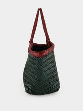 Dragon Diffusion Nantucket Small Forest and Bordeaux Woven Tote