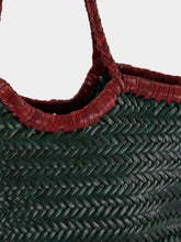 Dragon Diffusion Nantucket Small Forest and Bordeaux Woven Tote