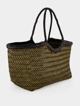 Dragon Diffusion Nantucket Small Khaki and Black Woven Tote