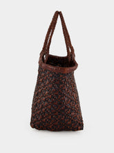 Dragon Diffusion Maori Nantucket Small Brown and Black Woven Tote
