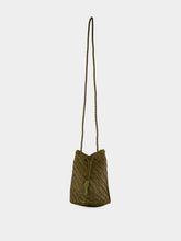 Dragon Diffusion Khaki Pompom Double Jump Hand-Crocheted Bag