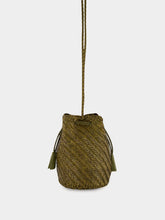 Dragon Diffusion Khaki Pompom Double Jump Hand-Crocheted Bag