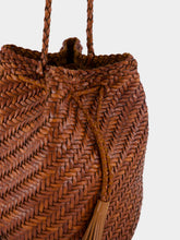 Dragon Diffusion Tan Pompom Double Jump Hand-Crocheted Bag