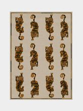 Ornate Tiger Suzani Kilim Hand-Embroidered Wool Rug