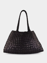 Dragon Diffusion Santa Croce Big Black Woven Tote