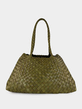 Dragon Diffusion Santa Croce Big Khaki Green Woven Tote