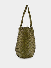 Dragon Diffusion Santa Croce Big Khaki Green Woven Tote