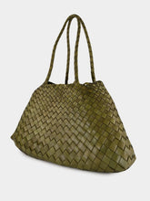 Dragon Diffusion Santa Croce Big Khaki Green Woven Tote