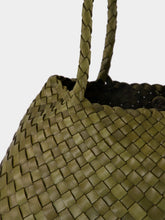 Dragon Diffusion Santa Croce Big Khaki Green Woven Tote