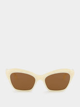 Valentino Garavani Ivory Dauphin Sunglasses in Recycled Acetate