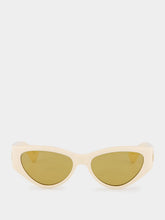Valentino Garavani Ivory and Brown Vain Light Bio Inject Sunglasses