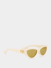 Valentino Garavani Ivory and Brown Vain Light Bio Inject Sunglasses