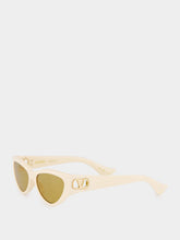 Valentino Garavani Ivory and Brown Vain Light Bio Inject Sunglasses
