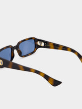 Valentino Garavani Tortoiseshell and Blue Vain Light Bio Inject Sunglasses