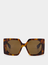 Valentino Garavani Tortoiseshell Vain Bold Sunglasses in Recycled Acetate
